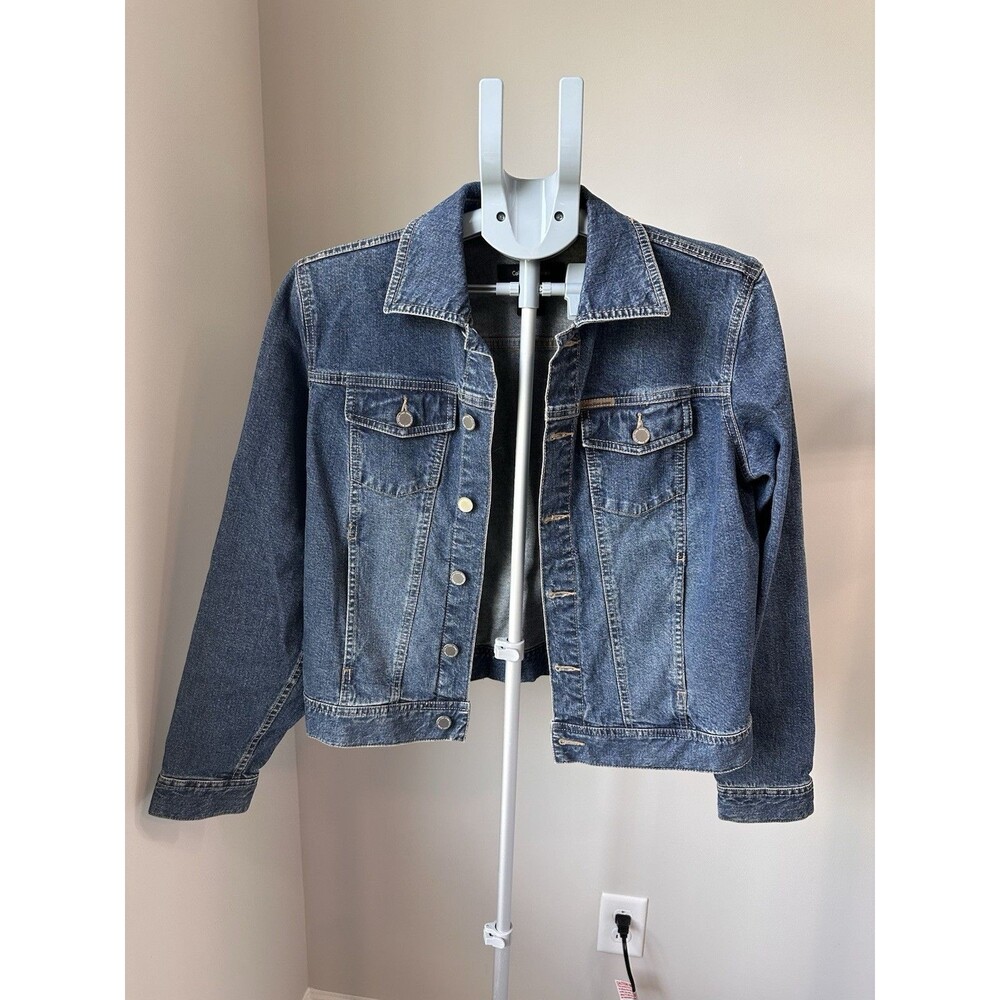 Vintage 90s Calvin Klein Jeans Womens Medium Denim Trucker Jacket Medium Wash